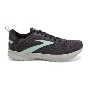 Brooks Revel 5 Road Running Shoes - Womens, Grey/Black/Green | IE-NXK185760